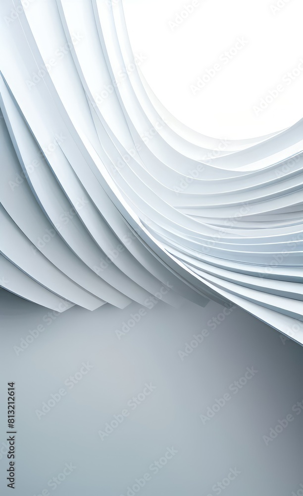 Poster black and white metallic color tone wavy lines futuristic abstract geometric shapes background.