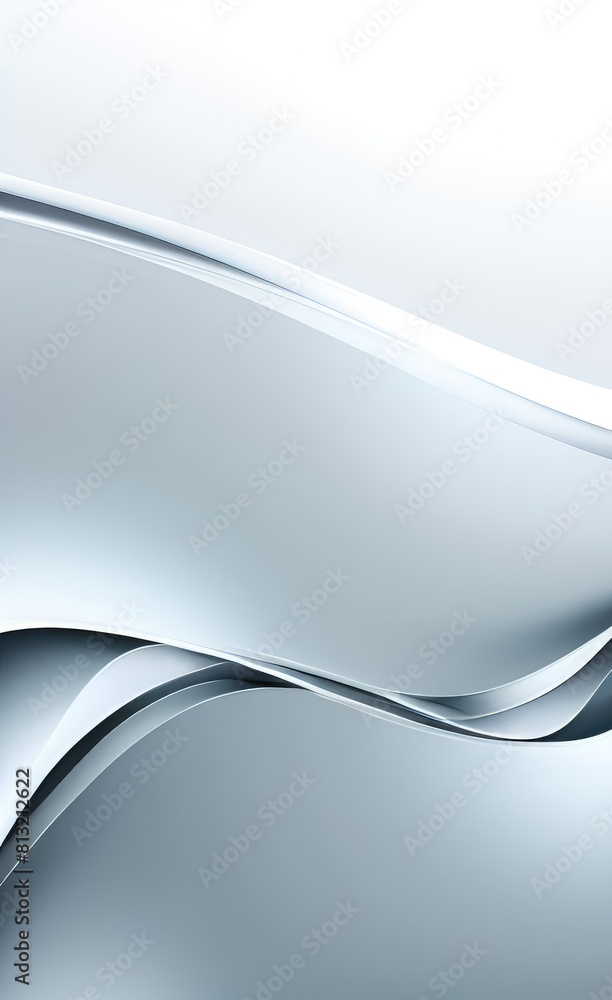 Poster black and white metallic color tone wavy lines futuristic abstract geometric shapes background.