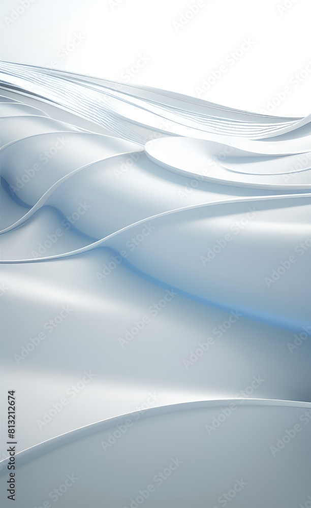 Poster black and white metallic color tone wavy lines futuristic abstract geometric shapes background.