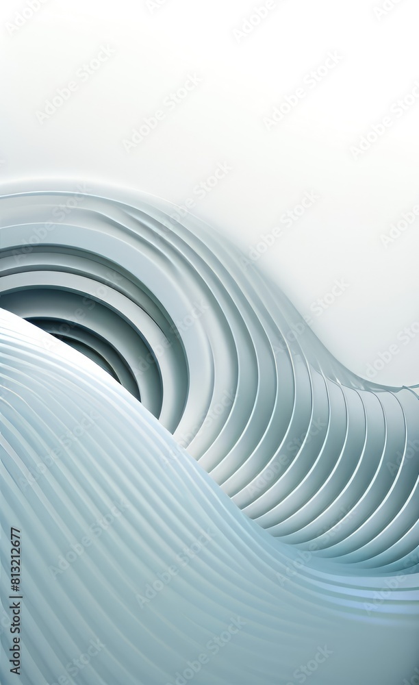 Aufkleber black and white metallic color tone wavy lines futuristic abstract geometric shapes background.