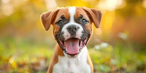 happy boxer puppy  - Powered by Adobe