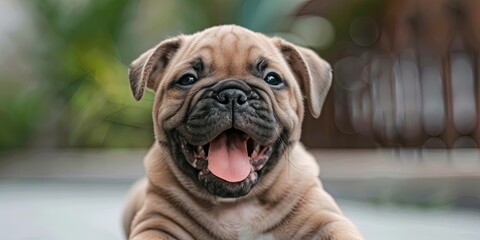 Obraz premium happy bull mastif puppy 