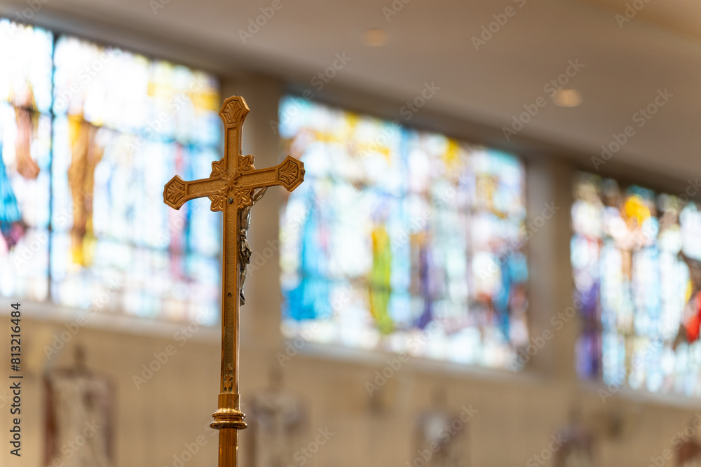 Wall mural Crucifix in the church