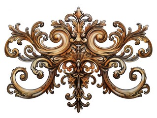 baroque filigree designs in browns and golds