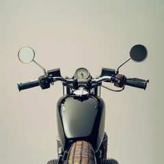 motorcycle, handlebar front view