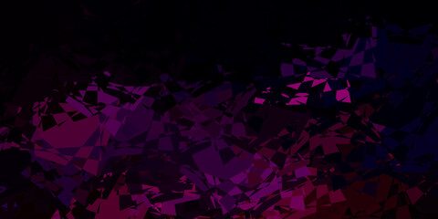 Fototapeta premium Dark Pink, Red vector texture with random triangles.