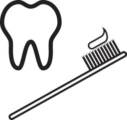 illustration of the icon for brushing teeth
