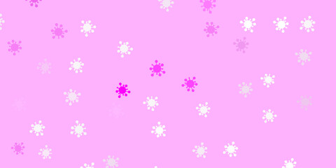 Light purple vector texture with disease symbols.