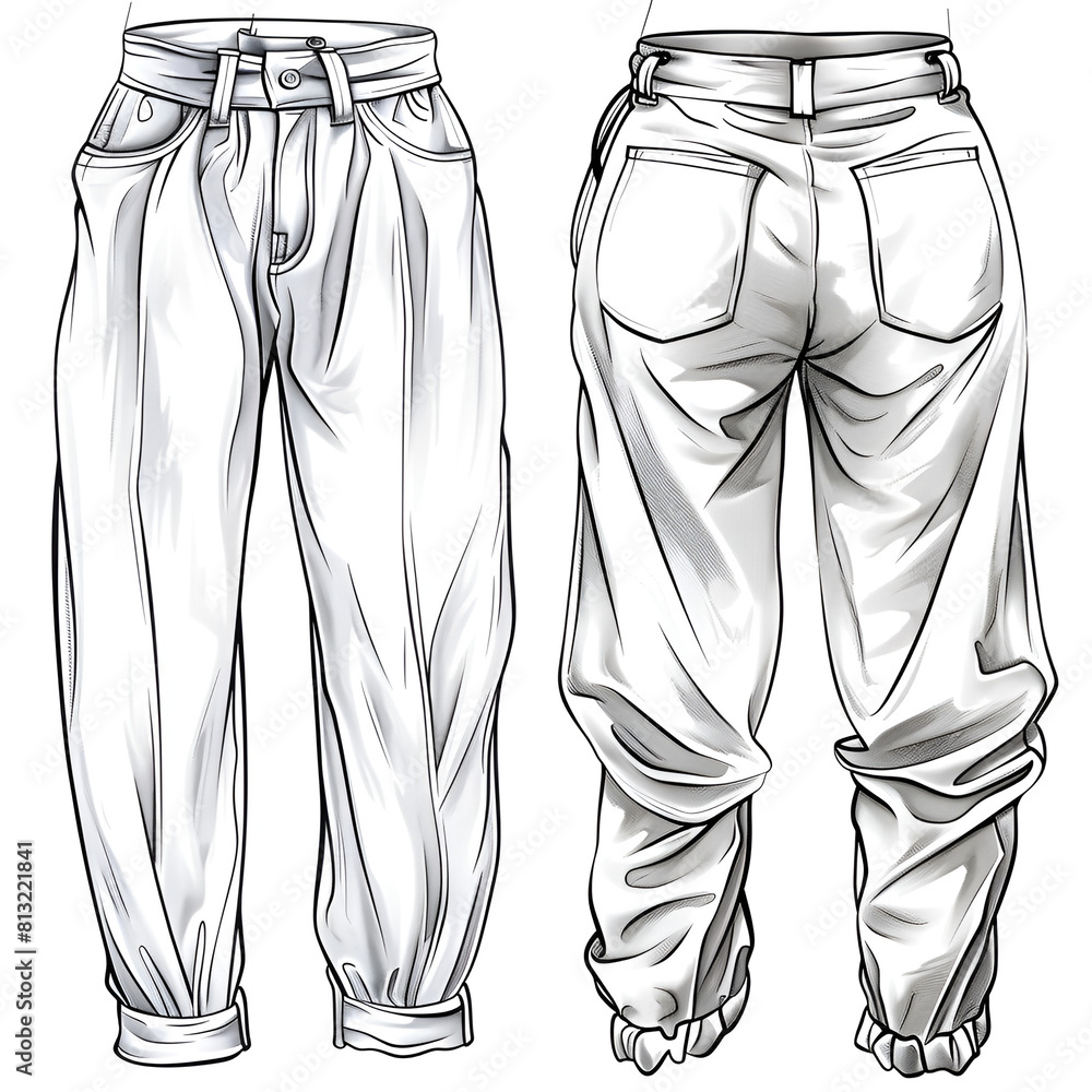 Wall mural pants design