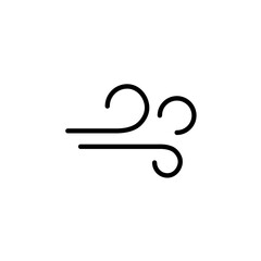 Wind blow line icon fresh vector cloud air isolated speed symbol. Wind blow air line icon logo.