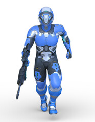 サイバー戦士　3DCGレンダリング