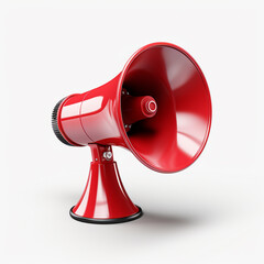 megaphone photorealistic photo of 3d render isolated