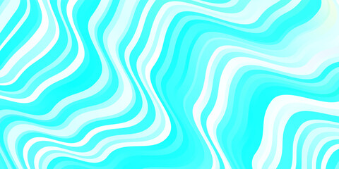 Light Blue, Green vector background with bent lines.