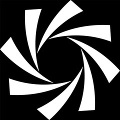 James rifled gun barrel grooves. Horizontal background, vector pattern, rifled channels.