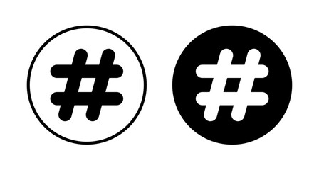 Hashtag icon vector isolated on white background. hashtag vector icon