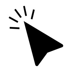 Click pointer arrow vector with effect you