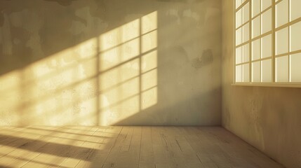 sunlight and shadows room walls. Generative Ai