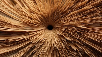 Obraz premium A detailed close-up showcases the texture of space fiber cardboard forming a vortex pattern