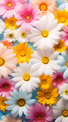 Flowers Image, Pattern Style, For Wallpaper, Desktop Background, Smartphone Phone Case, Computer Screen, Cell Phone Screen, Smartphone Screen, 9:16 Format - PNG