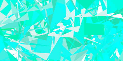 Light Green vector pattern with polygonal shapes.