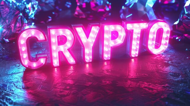 Accent Lighting Cryptocurrency concept art poster.