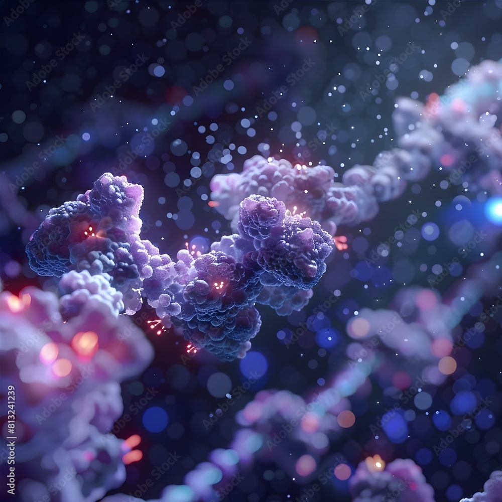 Poster molecular animation illustrating insulin signaling pathways interaction with other hormone systems