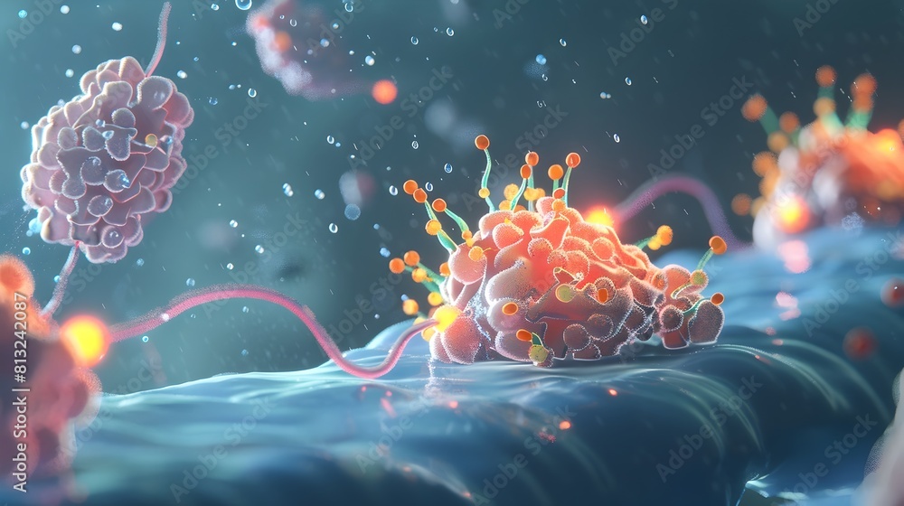 Poster microscopic molecular structures of insulin modulating neuroplasticity and cognitive function