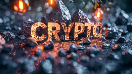 Granite Stone Cryptocurrency concept art poster.