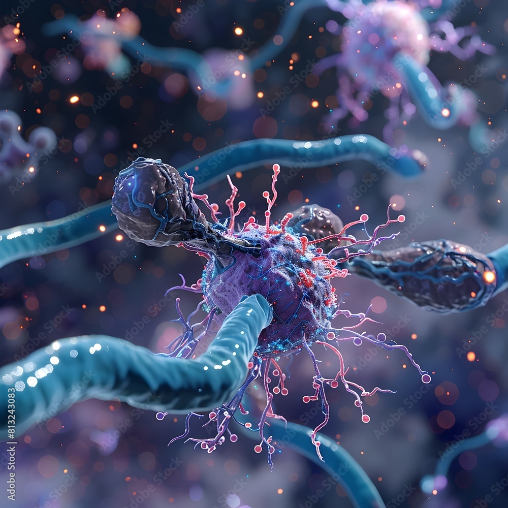 Poster digitally rendered of insulin s effects on synaptic pruning and dendritic spine morphology