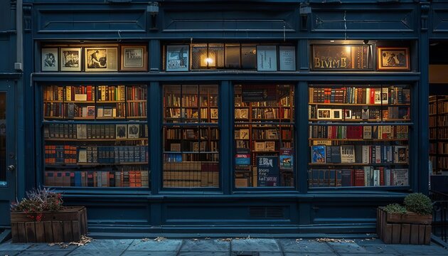 Imagine a bookstore window display featuring the latest releases from bestselling authors, enticing passersby to explore new literary worlds