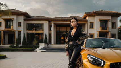 Fototapeta na wymiar Wealthy Asian Woman
