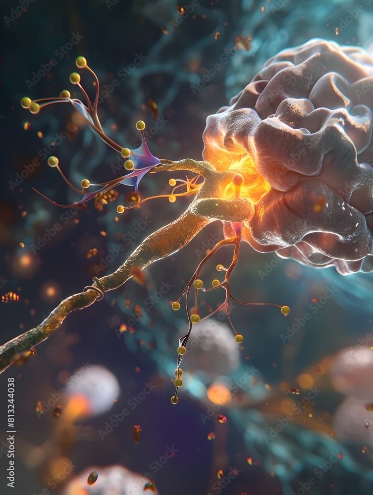Poster visualizing insulin s role in prefrontal cortex executive function and decision making