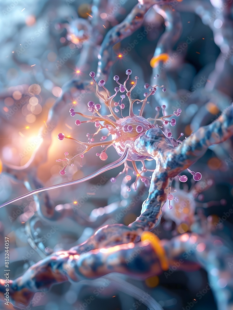 Poster insulin visualized in the prefrontal cortex regulating executive function and decision making