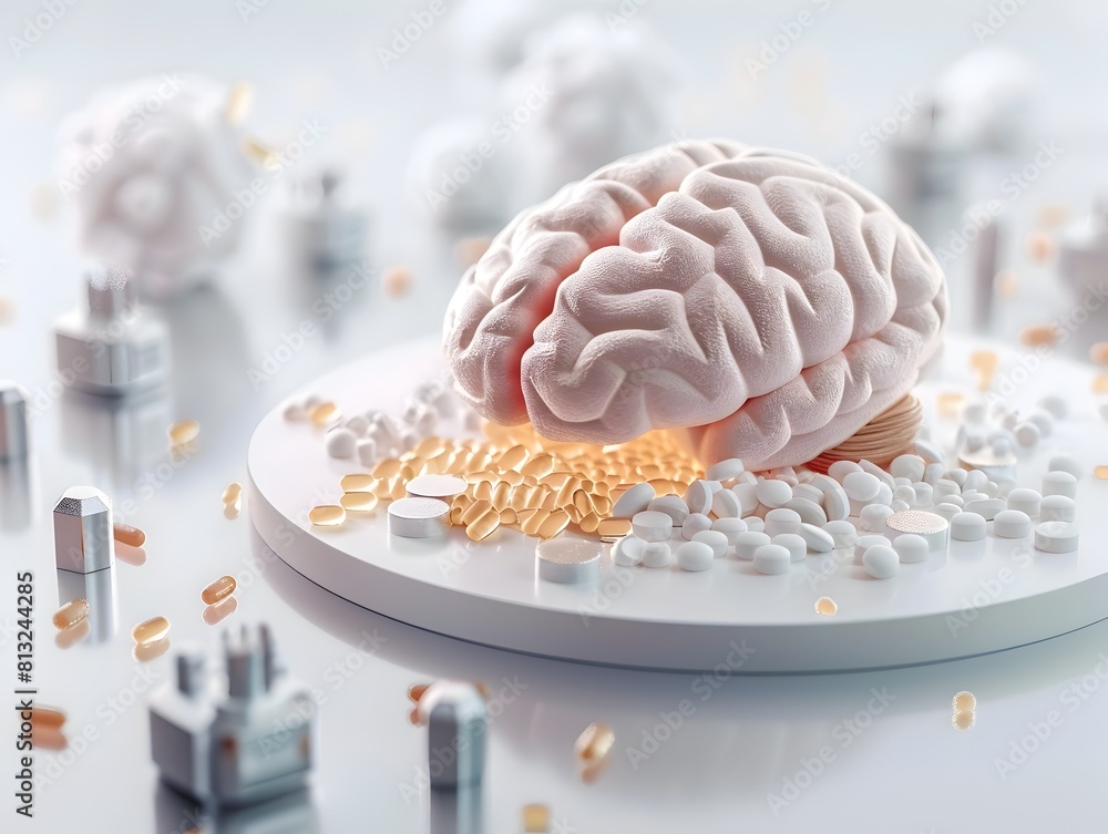 Poster cognitive effects of insulin and glucose on brain function and memory comparison infographic