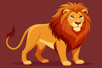 lion cartoon vector illustration