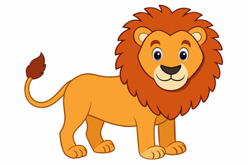 lion cartoon vector illustration