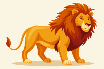 lion cartoon vector illustration