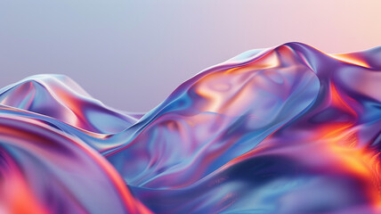 simulates the fluid motion of water or paint, with smooth, flowing lines and gradients transitioning between different hues.	
