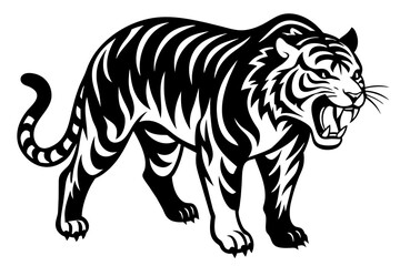 tiger cartoon vector illustration