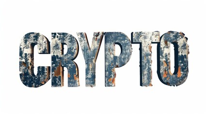 The word Crypto created in Vintage Typography.