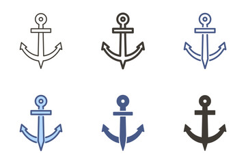 Anchor symbol icon. Vector graphic sailor, nautical element
