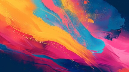 Fototapeta premium Bold, vibrant mural with stunning visual impact, Ai Generated
