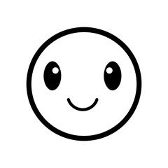 Fototapeta premium a black and white picture of a smiley face with eyes and a smile