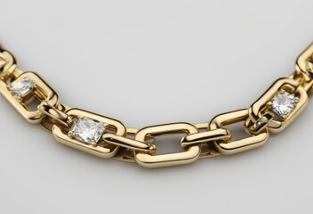 Obraz premium gold chain with diamonds