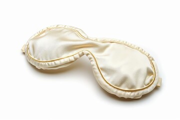White sleep mask on white background