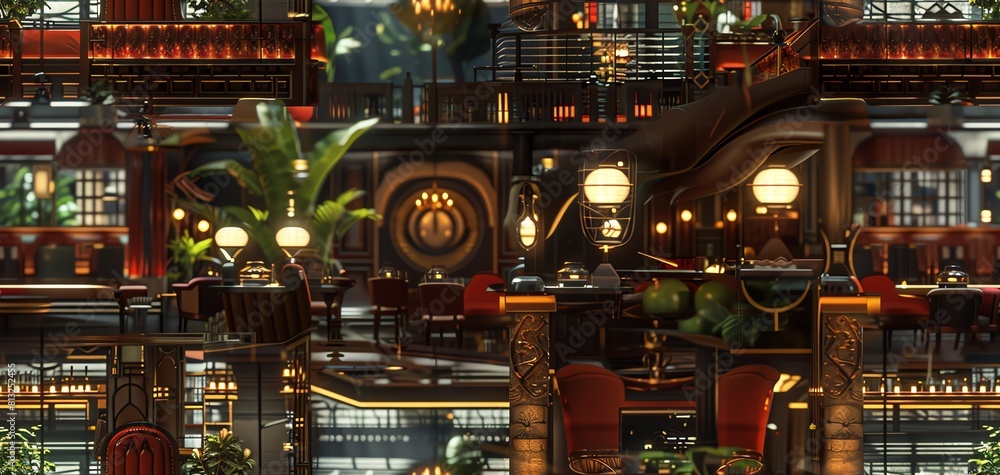 Poster step into the world of virtual reality dining with a dynamic
