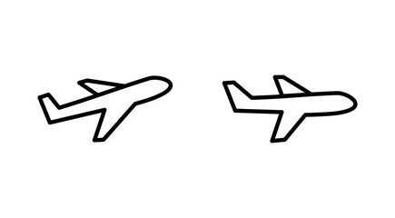 Plane icon set. Airplane icon vector. Flight transport symbol. Travel illustration. Holiday symbol