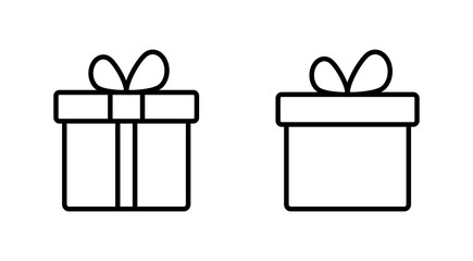Gift icon set. gift vector icon. birthday gift