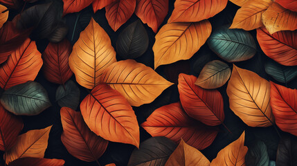 Image of Tree Leaves and Plants, Pattern Style, For Wallpaper, Desktop Background, Smartphone Cell Phone Case, Computer Screen, Cell Phone Screen, Smartphone Screen, 16:9 Format - PNG