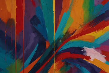 Fototapeta premium An 8k image of colors and abstract shapes, inviting viewers to decipher its hidden meanings 